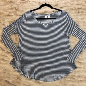Blue and White Stripe Blouse